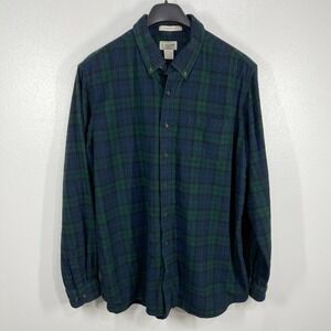 Vtg. LL Bean Flannel Shirt Mens XL Tall Traditional Fit Plaid Button Up Cotton
